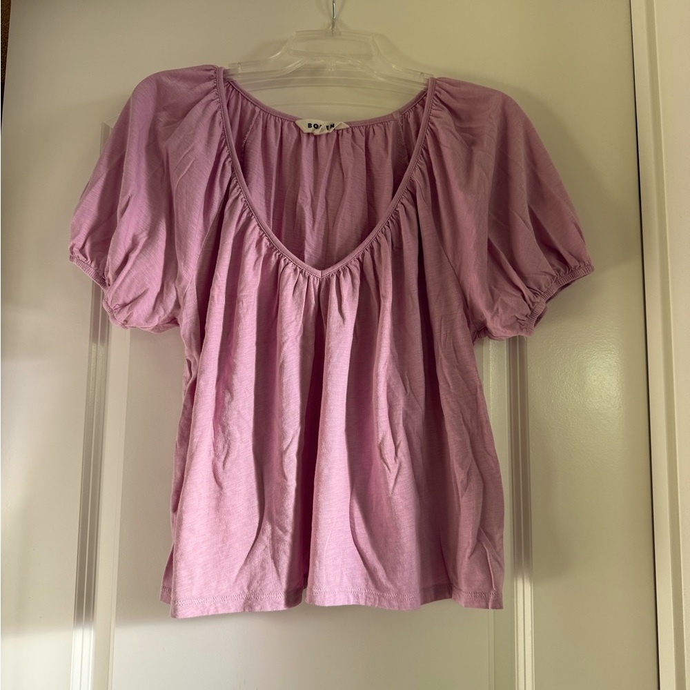 Lavender Boden Puff Sleeve Women's Top